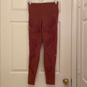 Alo Mesh Cut-Out Leggings Dusty Rose